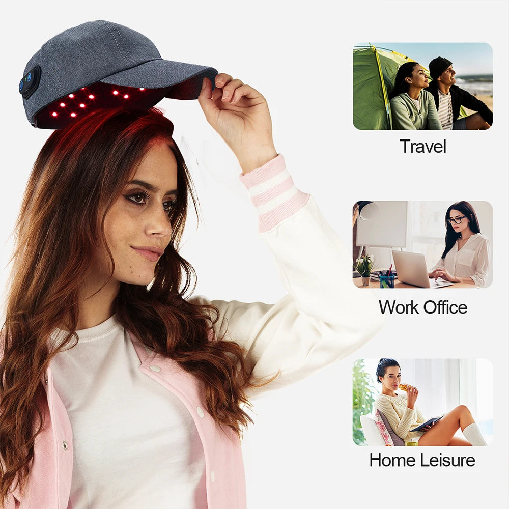 Red Light Therapy Hair Growth Cap | For Hair Regrowth Anti Hair Loss Relax Scalp Anti-inflammatory
