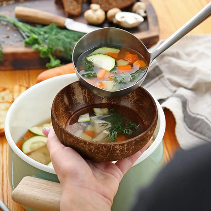 Natural Coconut Shell Bowls (Reusable)
