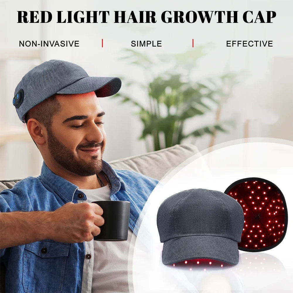 Red Light Therapy Hair Growth Cap | For Hair Regrowth Anti Hair Loss Relax Scalp Anti-inflammatory
