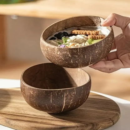 Natural Coconut Shell Bowls (Reusable)